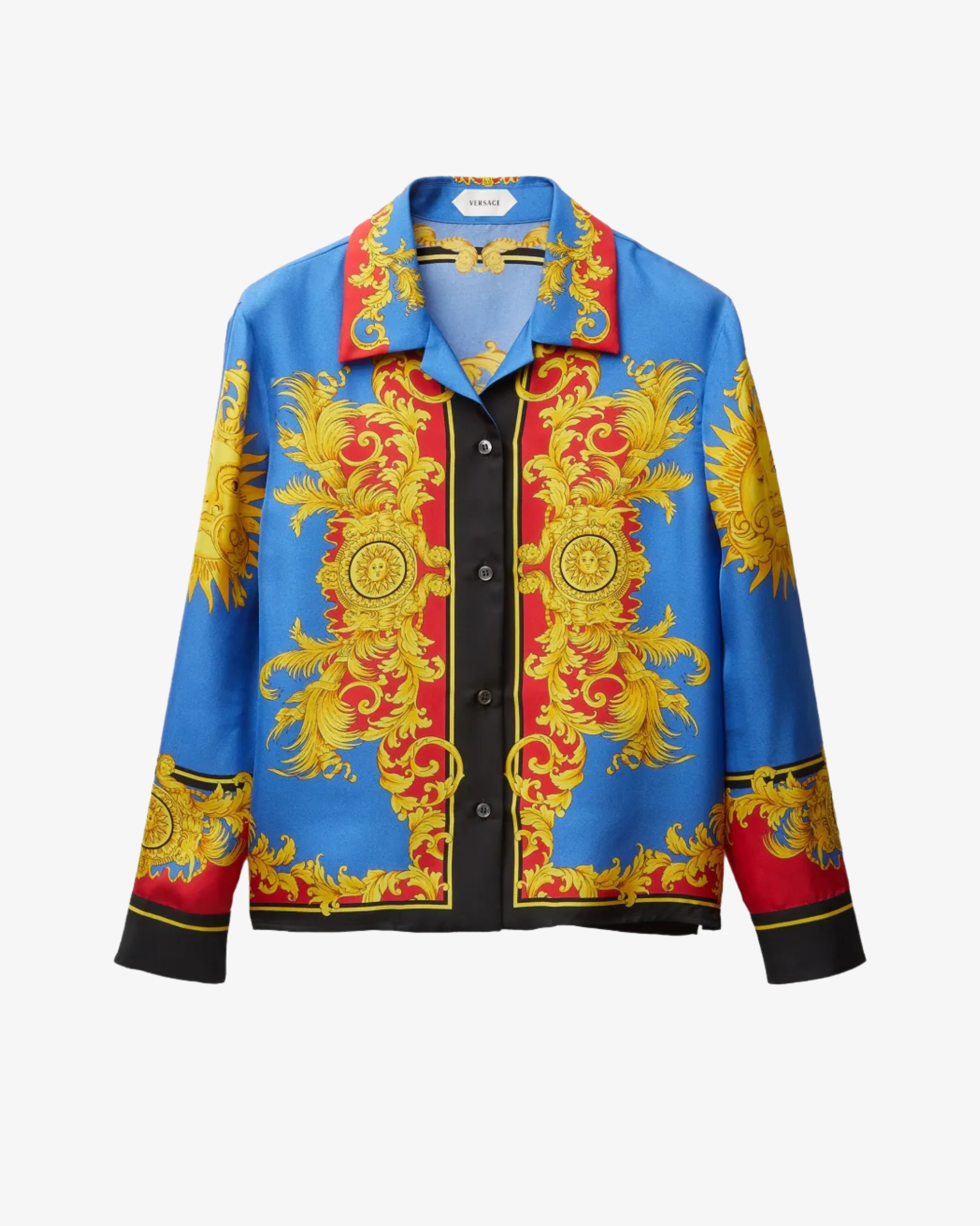 VERSACE - Women's Informal Shirt Silk Twill Print The Sun - (Blue)