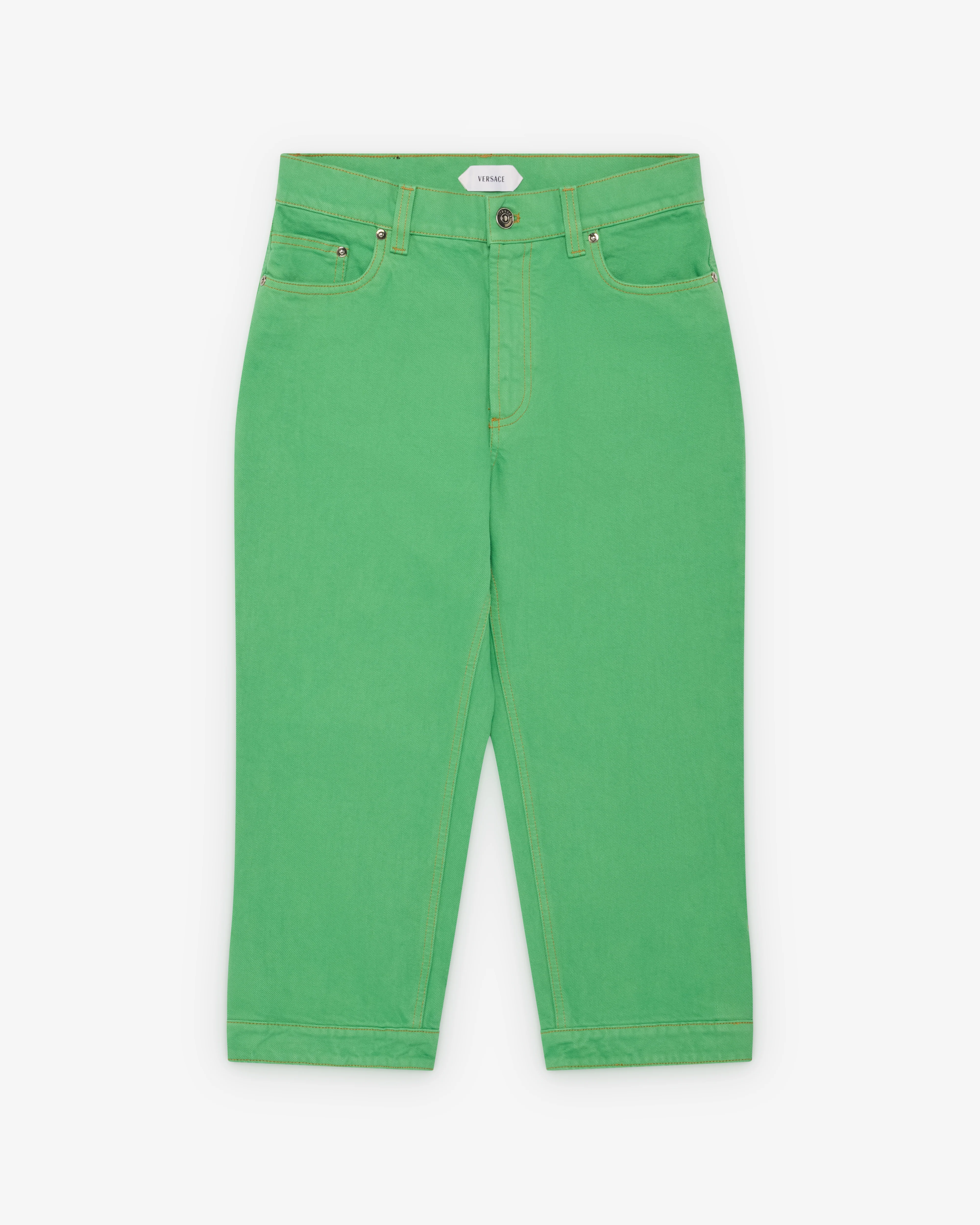 VERSACE - Women's Pant Denim Non-Stretch Color - (Green)