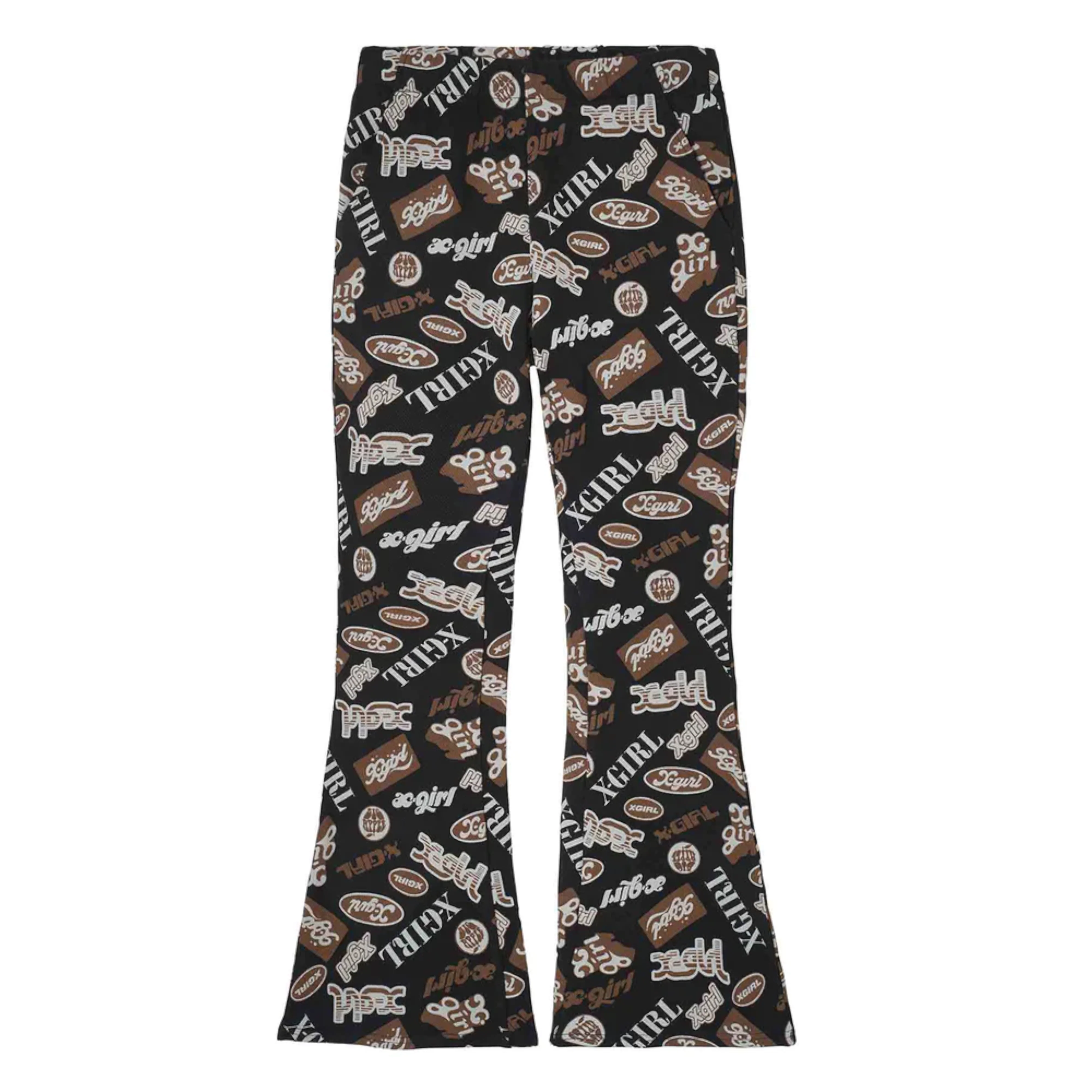 X-GIRL - All Over Print Flare Pants - (Black) - Image 2
