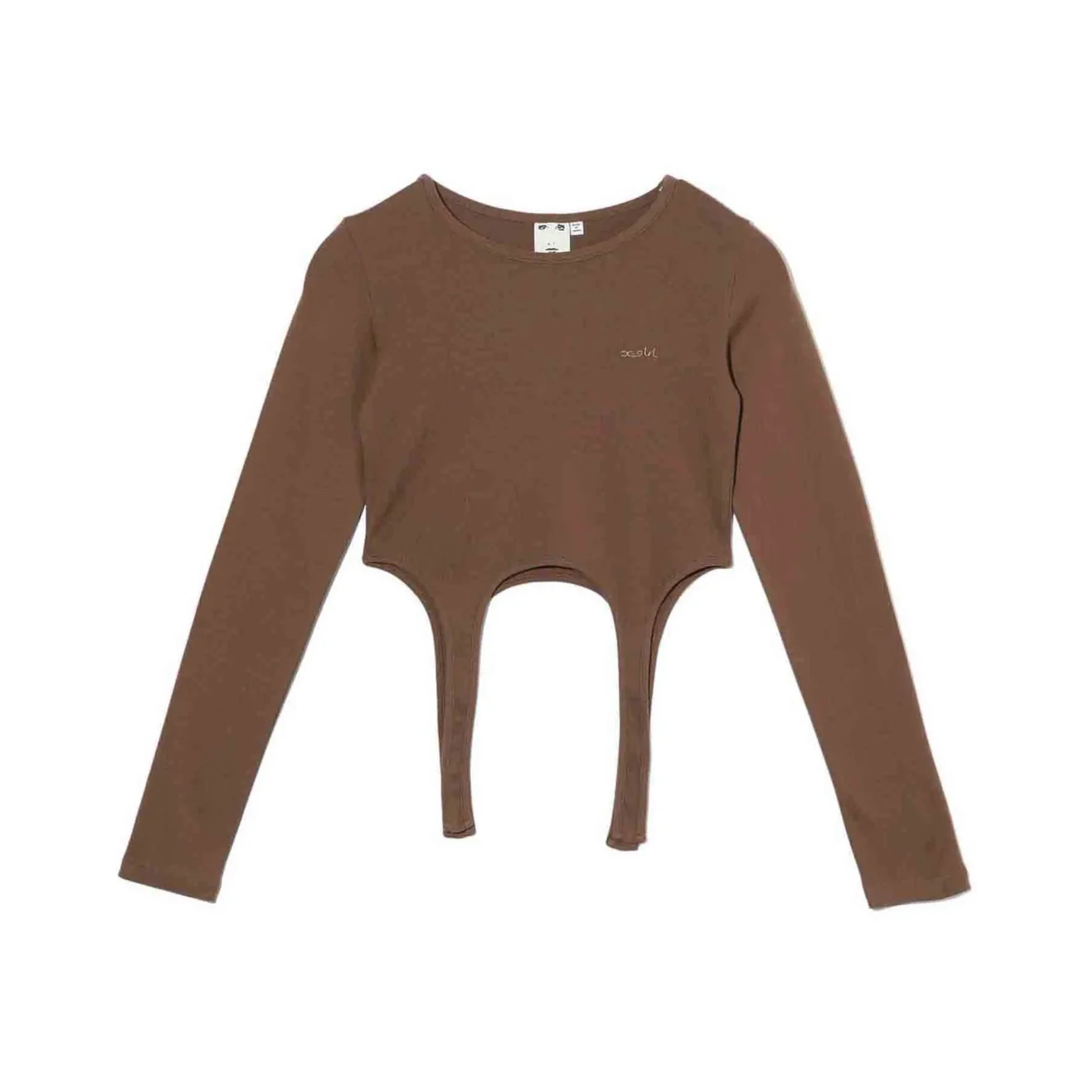 X-GIRL - Garter L/S Top - (Brown)